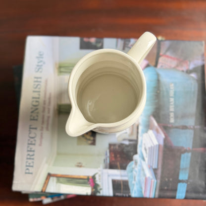Vintage Lord Nelson Pottery Small 16oz Pitcher | White English Ceramic Jug | 1950s Kitchenalia
