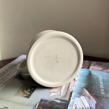 Vintage Lord Nelson Pottery Small 16oz Pitcher | White English Ceramic Jug | 1950s Kitchenalia