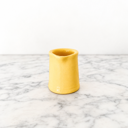 Vintage Grindley England Mustard Yellow Ceramic Handleless Creamer / Mini Pitcher
