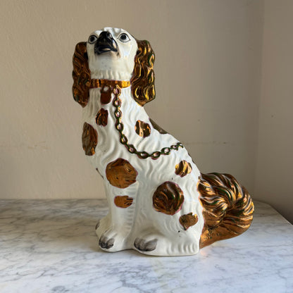 Large Vintage Staffordshire Dogs Pair | Classic Mantel Spaniels