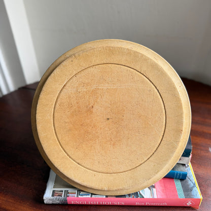Vintage English Bread Board with Wheat Carving | Wooden Kitchen Bread Board