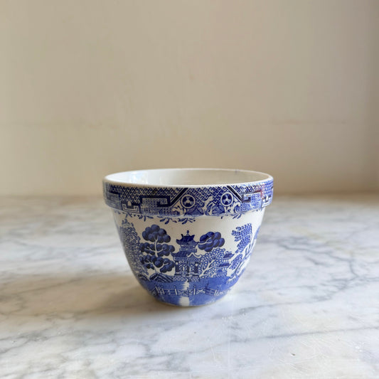 Vintage Blue Willow Transferware Pudding Bowl | English Blue & White Pottery