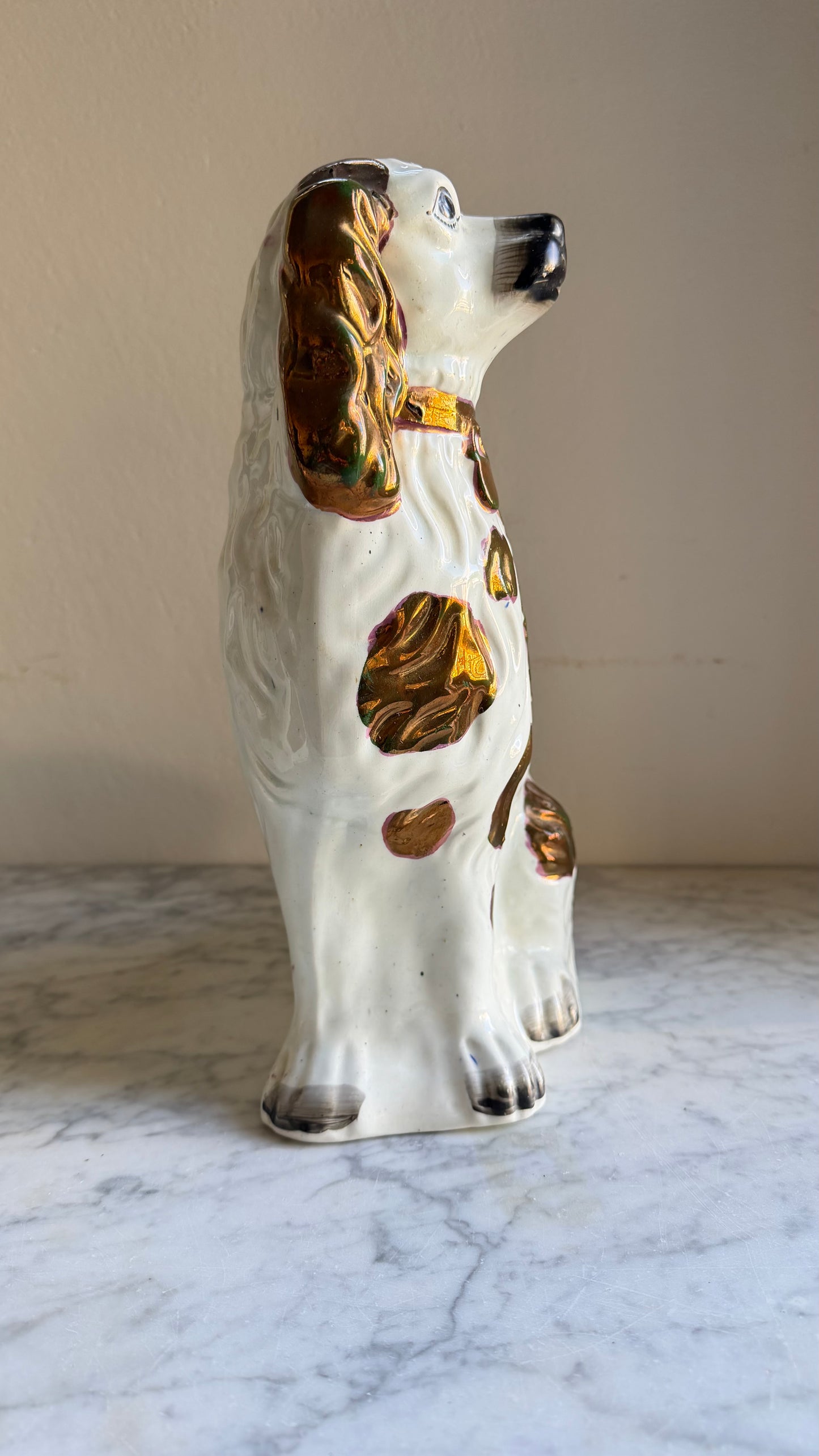 Large Vintage Staffordshire Dogs Pair | Classic Mantel Spaniels
