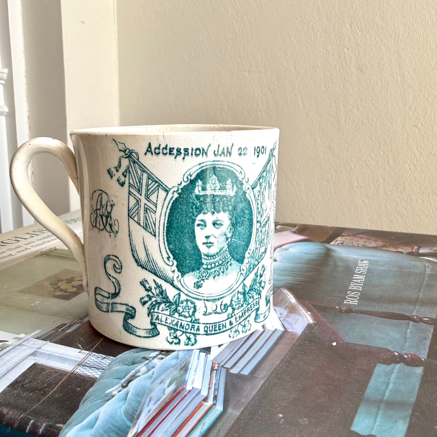 1902 King Edward VII Coronation Mug | Antique British Mug