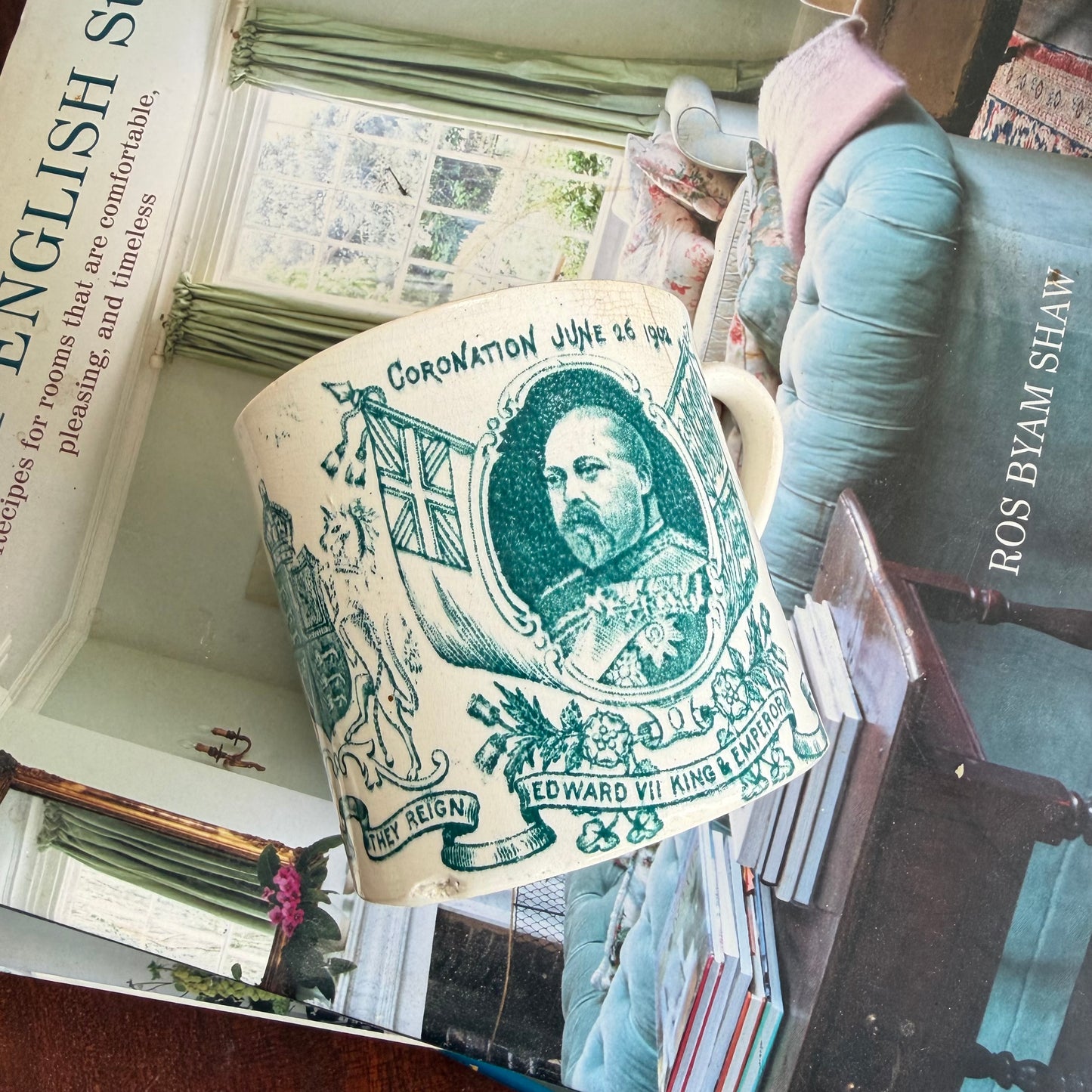 1902 King Edward VII Coronation Mug | Antique British Mug