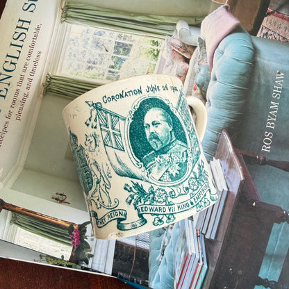 1902 King Edward VII Coronation Mug | Antique British Mug