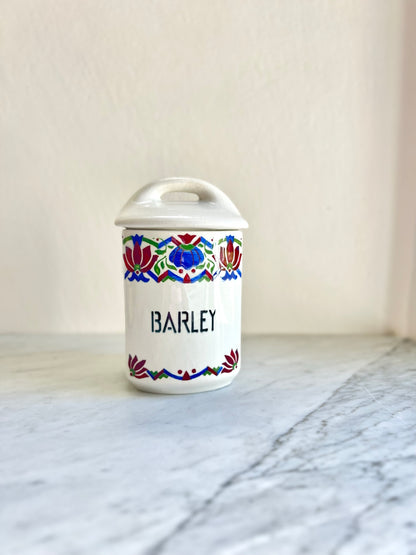 Czechoslovakia BARLEY Ceramic Kitchen Canister