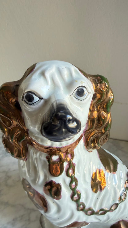 Large Vintage Staffordshire Dogs Pair | Classic Mantel Spaniels