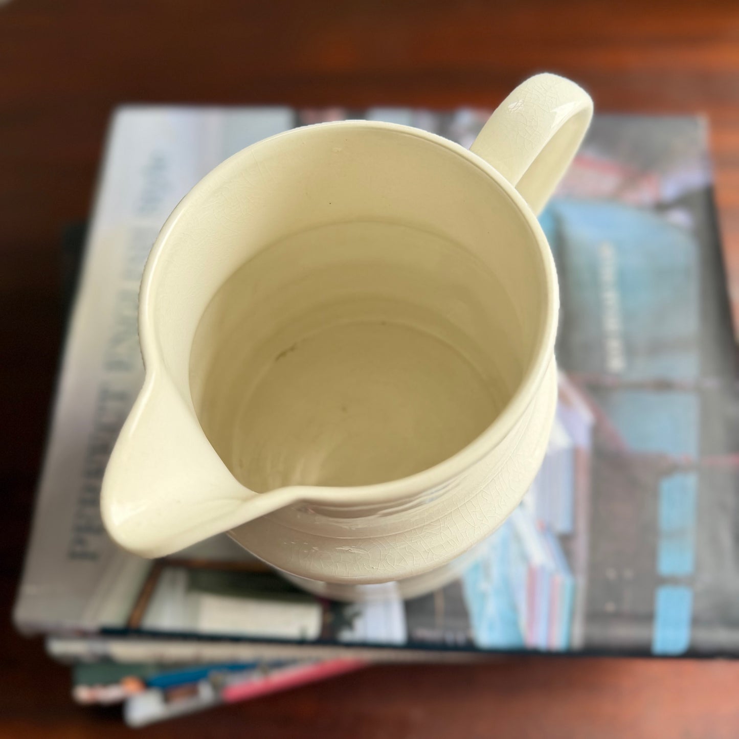 Vintage Lord Nelson Pottery 32oz Large Pitcher | White English Ceramic Jug | 1950s Kitchenalia