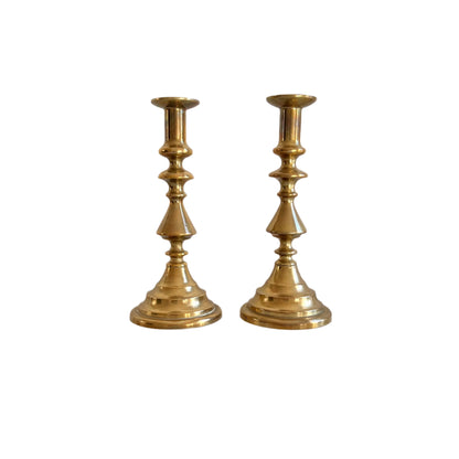 Vintage Tall Brass candle holders made in England