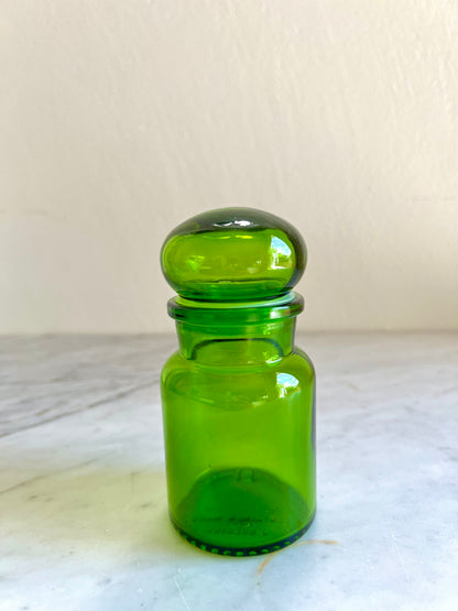Vintage Green Belgian Apothecary Graduated Glass Set of 3