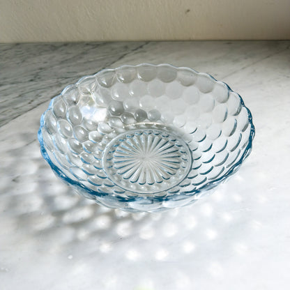 Vintage Fire-King Sapphire Blue Bubble Pattern Salad Bowl 8"