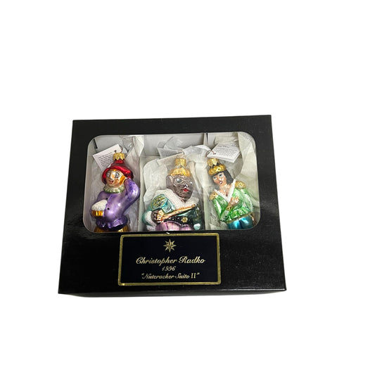 Christopher Radko Nutcracker Suite 2 Vintage Glass Christmas Ornaments