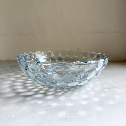 Vintage Fire-King Sapphire Blue Bubble Pattern Salad Bowl 8"