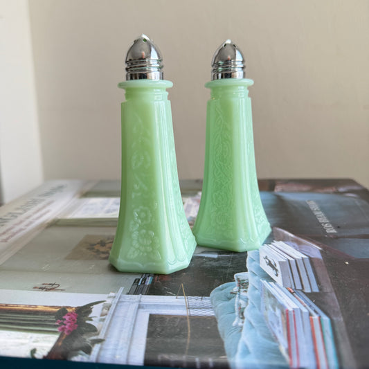Jadeite Green Salt & Pepper Shakers