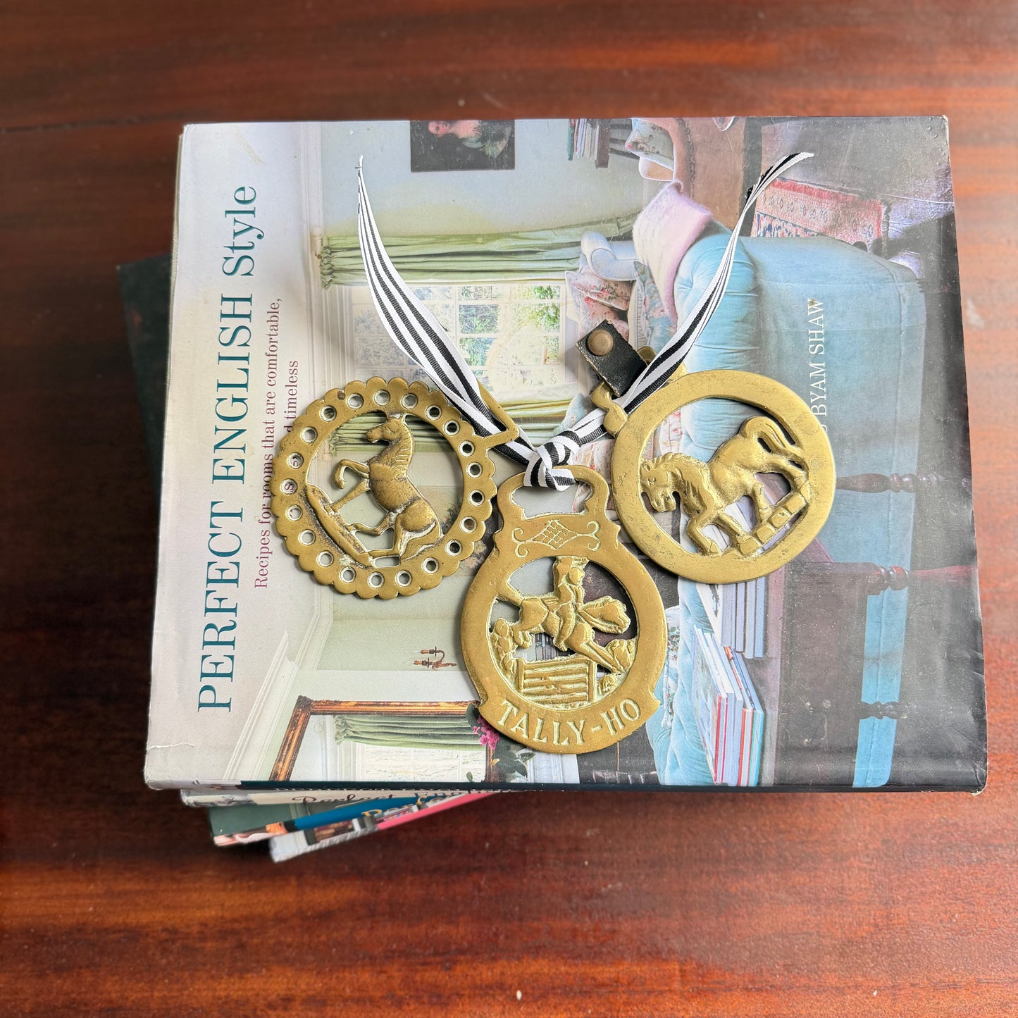 Vintage English Horse Brasses | Set of Three Equestrian Brass Medallions