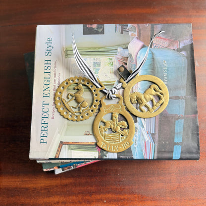 Vintage English Horse Brasses | Set of Three Equestrian Brass Medallions