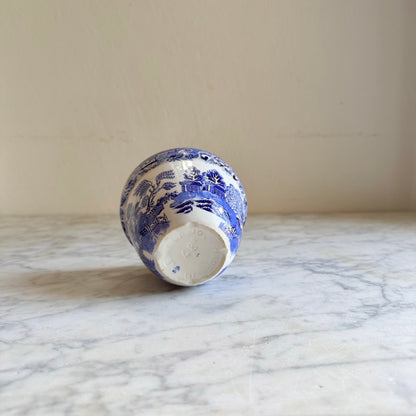 Vintage Blue Willow Transferware Pudding Bowl | English Blue & White Pottery