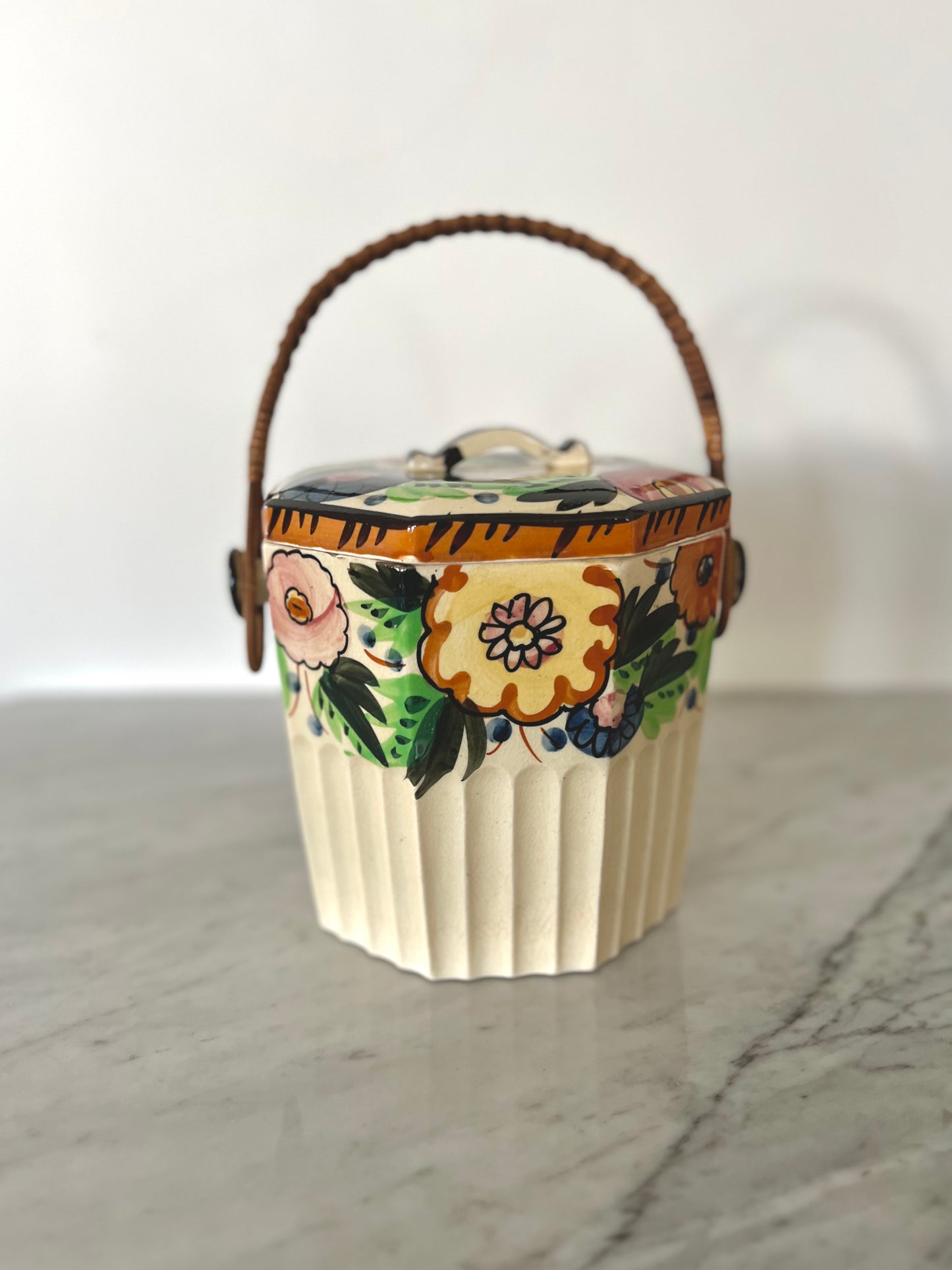 Art Deco Yellow Ceramic Cookie Jar
