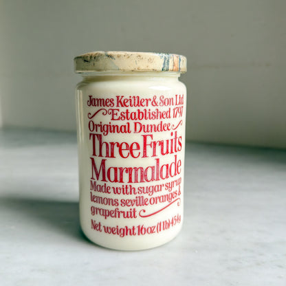 James Keiller & Son Dundee Orange Marmalade Pot - Milk Glass