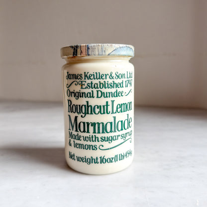 James Keiller & Son Dundee Orange Marmalade Pot - Milk Glass