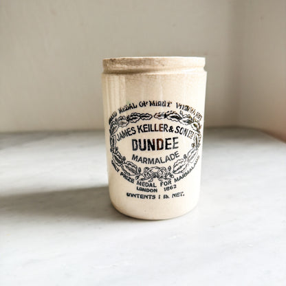 James Keiller & Son Dundee Orange Marmalade Pot – Antique Victorian Ironstone