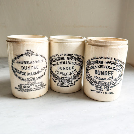 James Keiller & Son Dundee Orange Marmalade Pot – Antique Victorian Ironstone