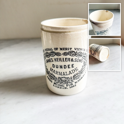 James Keiller & Son Dundee Orange Marmalade Pot – Antique Victorian Ironstone