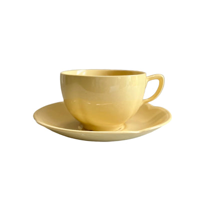 Yellow Teacup and Saucer by Johnson Bros GoldenDawn