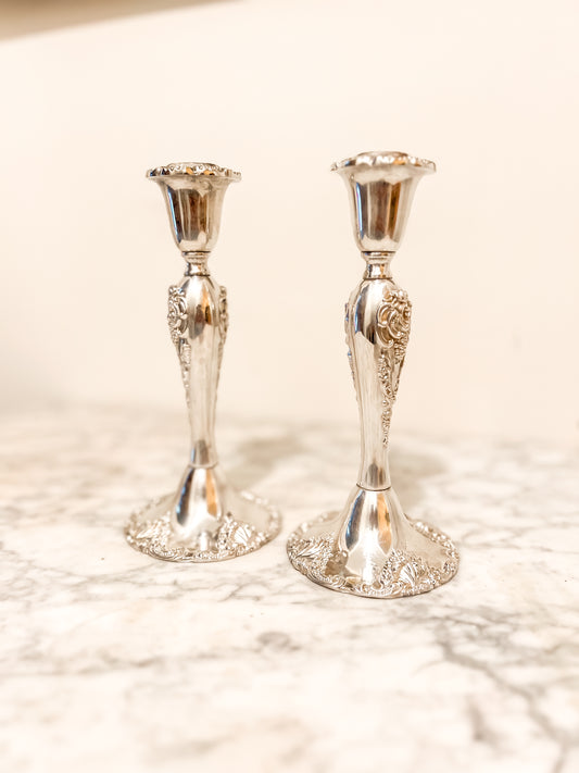 Pair of Gorham SilverPlate Candlestick Holders