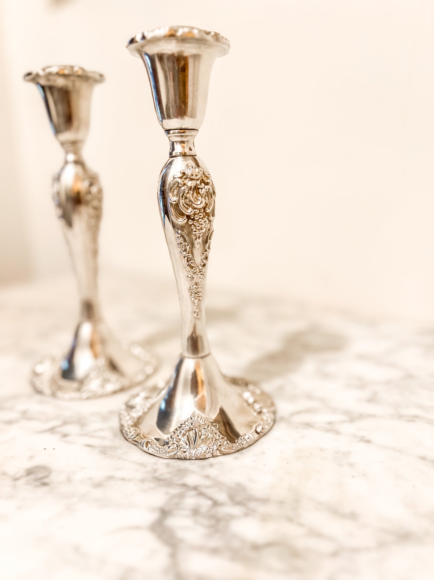 Pair of Gorham SilverPlate Candlestick Holders
