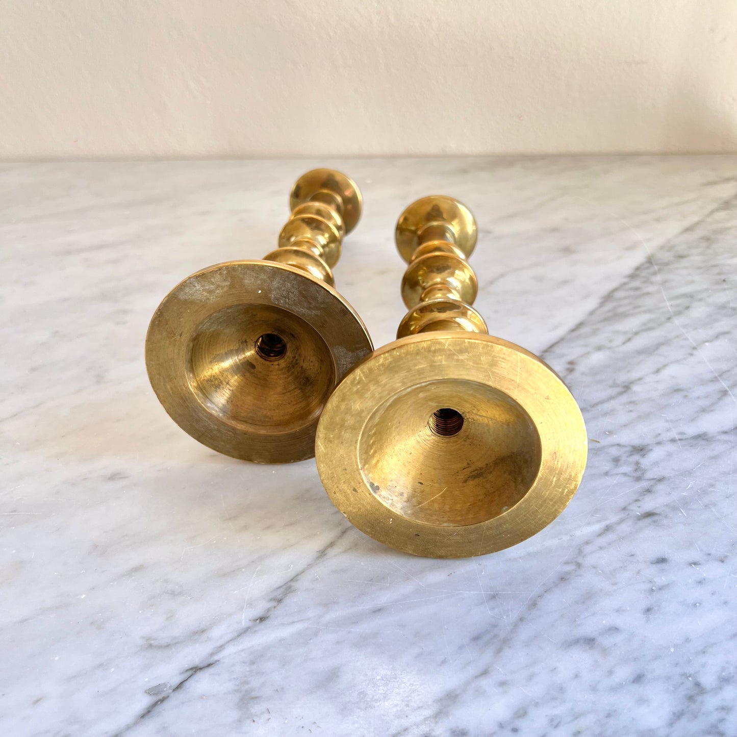 Vintage Brass Candleholders Made in Korea