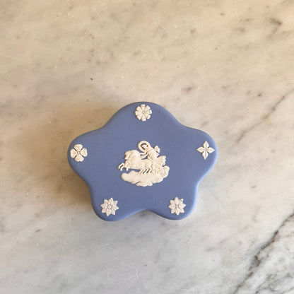 Wedgwood Blue Jasperware Pegasus Star Trinket Box