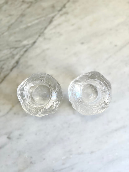 Two Kosta Boda Snowball Votive Tealight candle holders - Scandanavian Design - Ann Warff Sweden