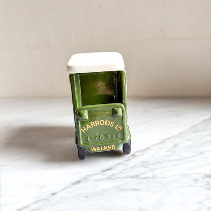 Carlton Ware Harrods Ltd ceramic delivery van rear view with Walker detail
