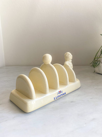 Vintage Lurpak Ceramic Toast Rack: British Advertising Novelty