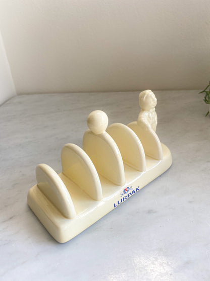 Vintage Lurpak Ceramic Toast Rack: British Advertising Novelty