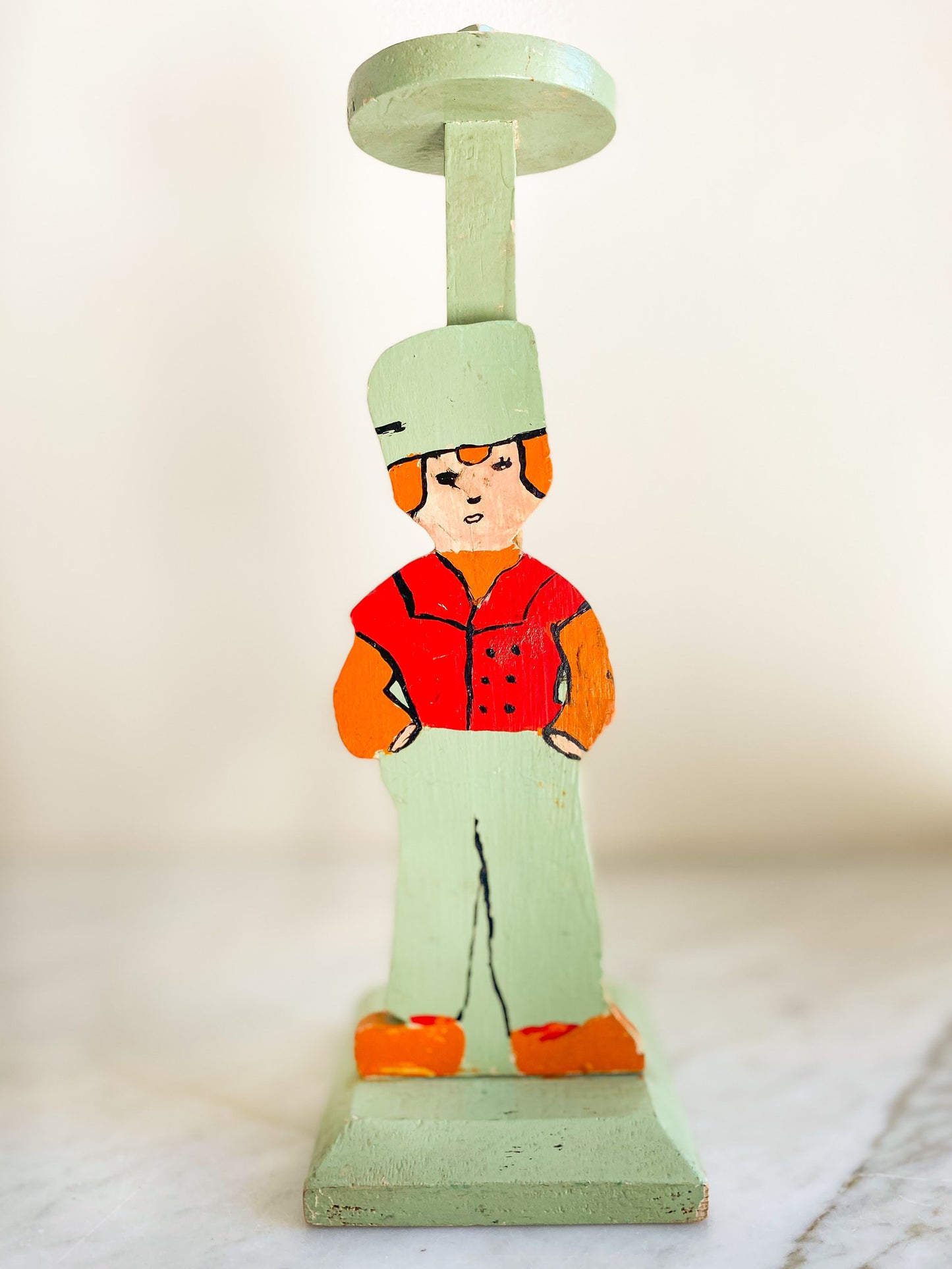 Dutch Boy & Girl Handpainted Wooden Hat Stands