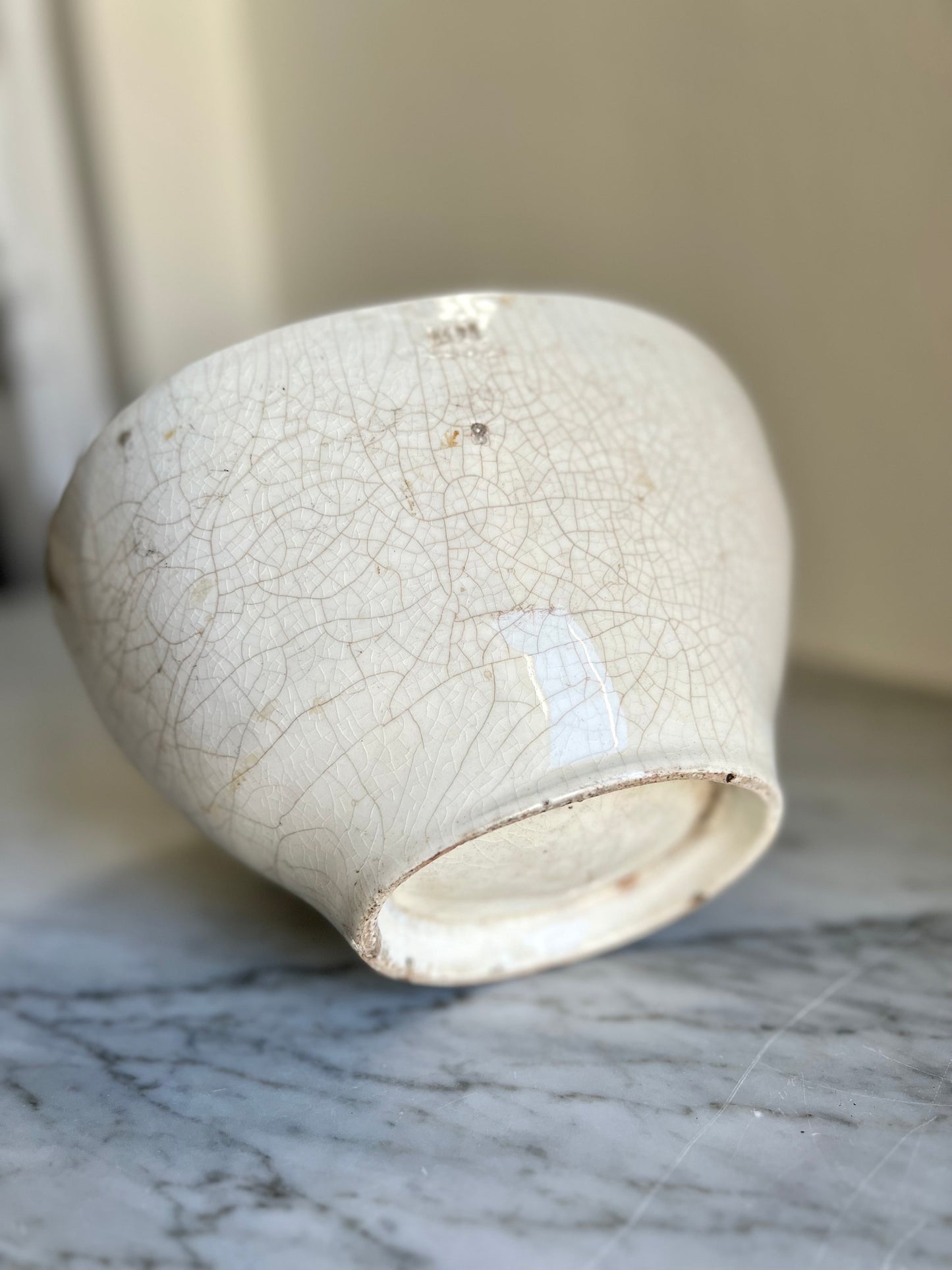 Antique Wedgwood Creamware Aspic Mold with Lily Motif