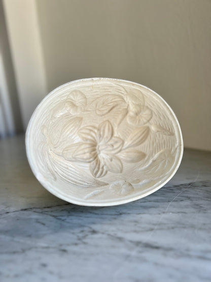 Antique Wedgwood Creamware Aspic Mold with Lily Motif