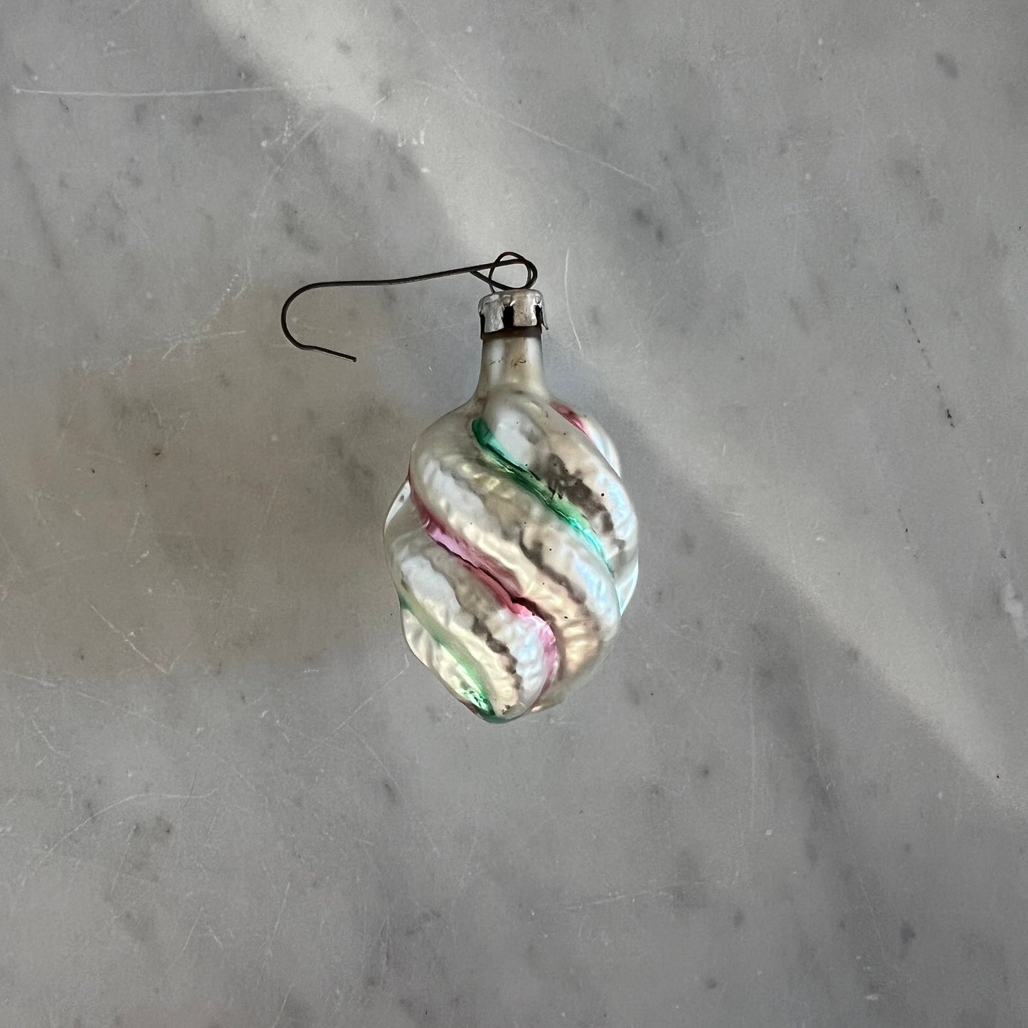 Vintage Mercury Glass Christmas Ornaments - Strawberry or Twisted Candy Canes