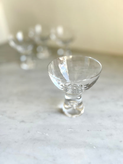 Mid Century Tapio Wirkkala Iittala Finland Set of 4 Martini Cocktail Glasses, Vintage Barware, Housewarming / Christmas Gift, Scandi Style