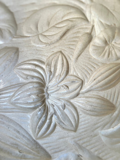 Antique Wedgwood Creamware Aspic Mold with Lily Motif