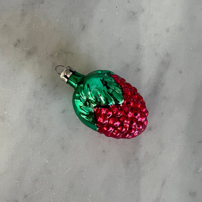 Vintage Mercury Glass Christmas Ornaments - Strawberry or Twisted Candy Canes