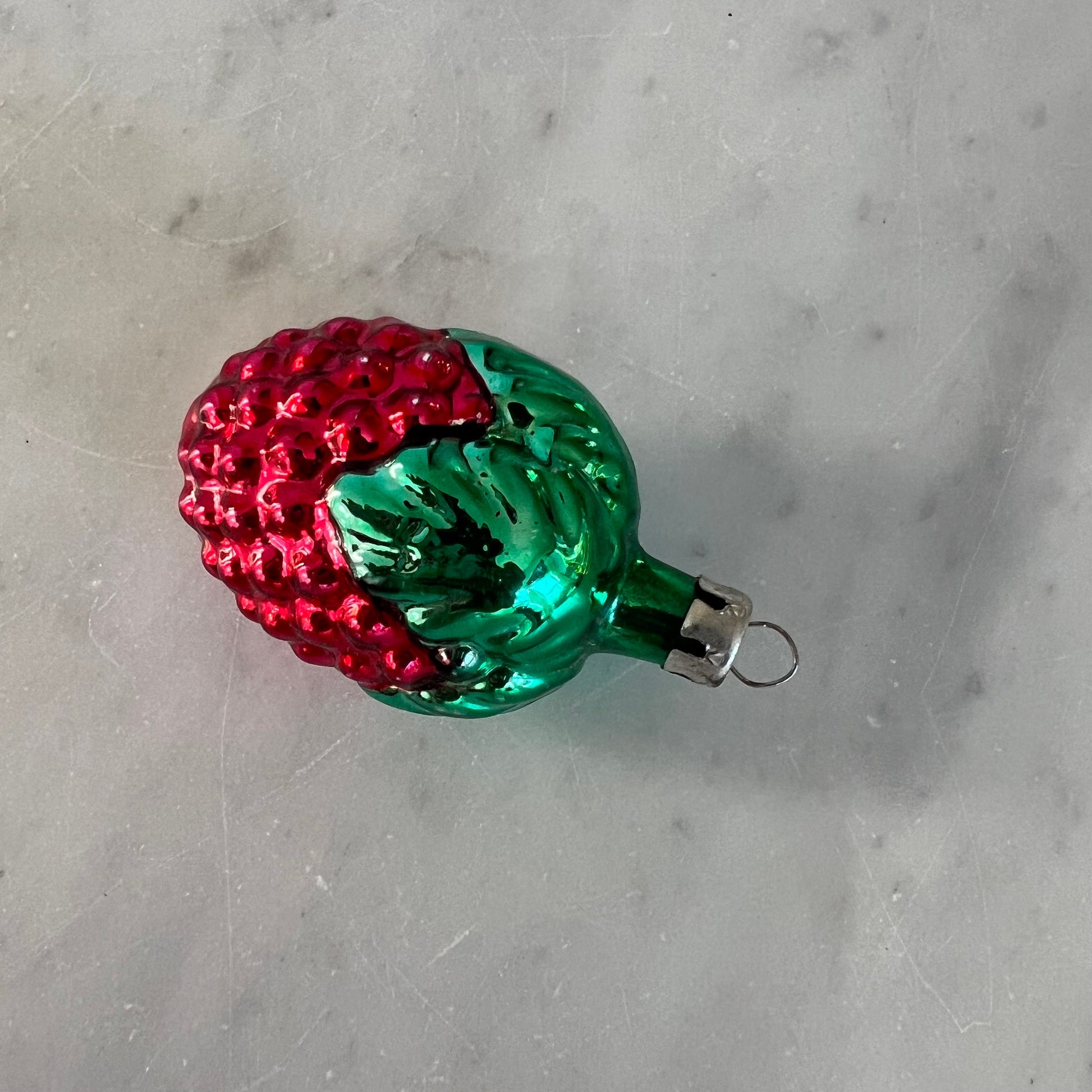 Vintage Mercury Glass Christmas Ornaments - Strawberry or Twisted Candy Canes