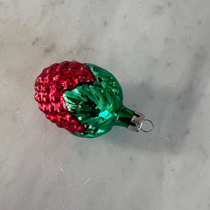 Vintage Mercury Glass Christmas Ornaments - Strawberry or Twisted Candy Canes