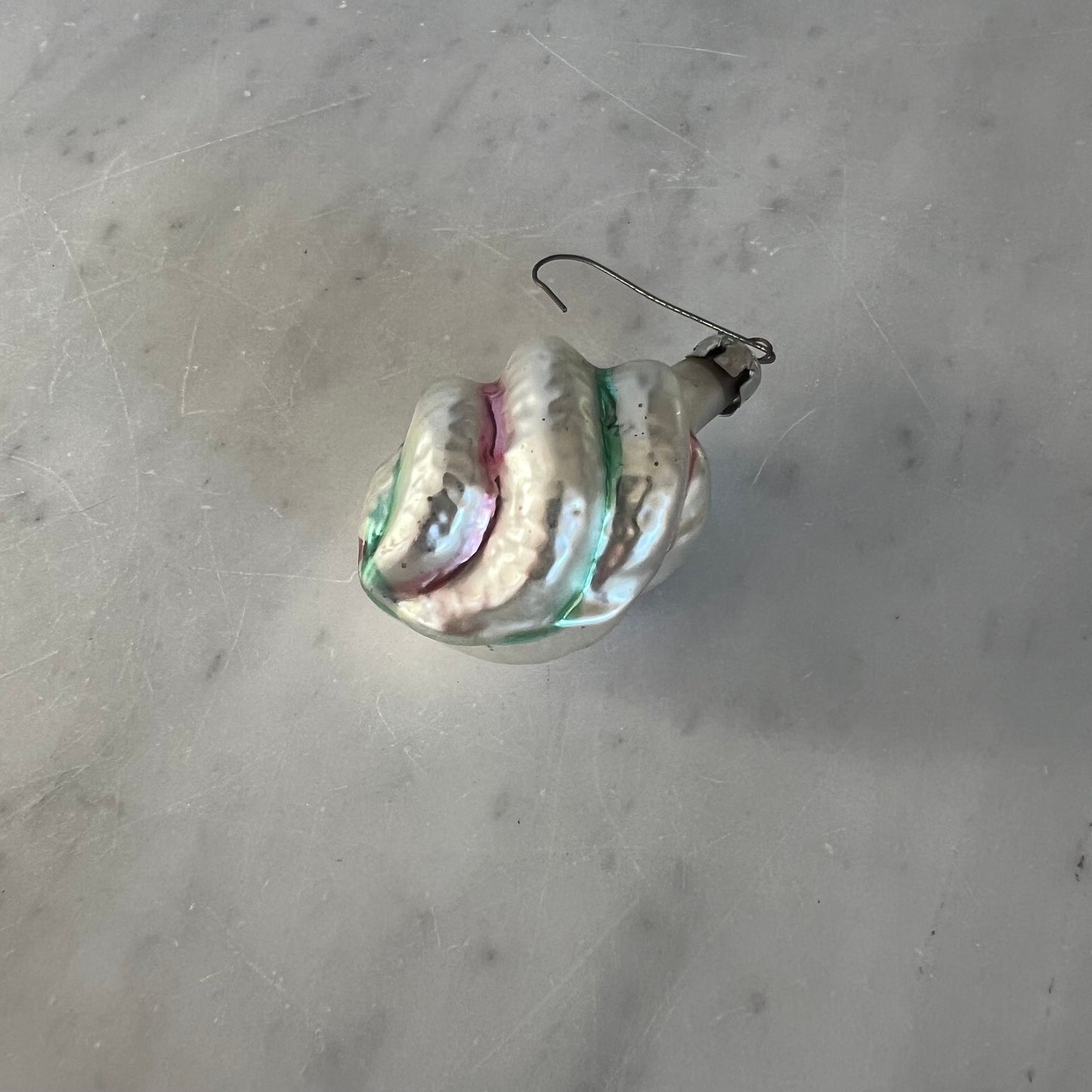 Vintage Mercury Glass Christmas Ornaments - Strawberry or Twisted Candy Canes