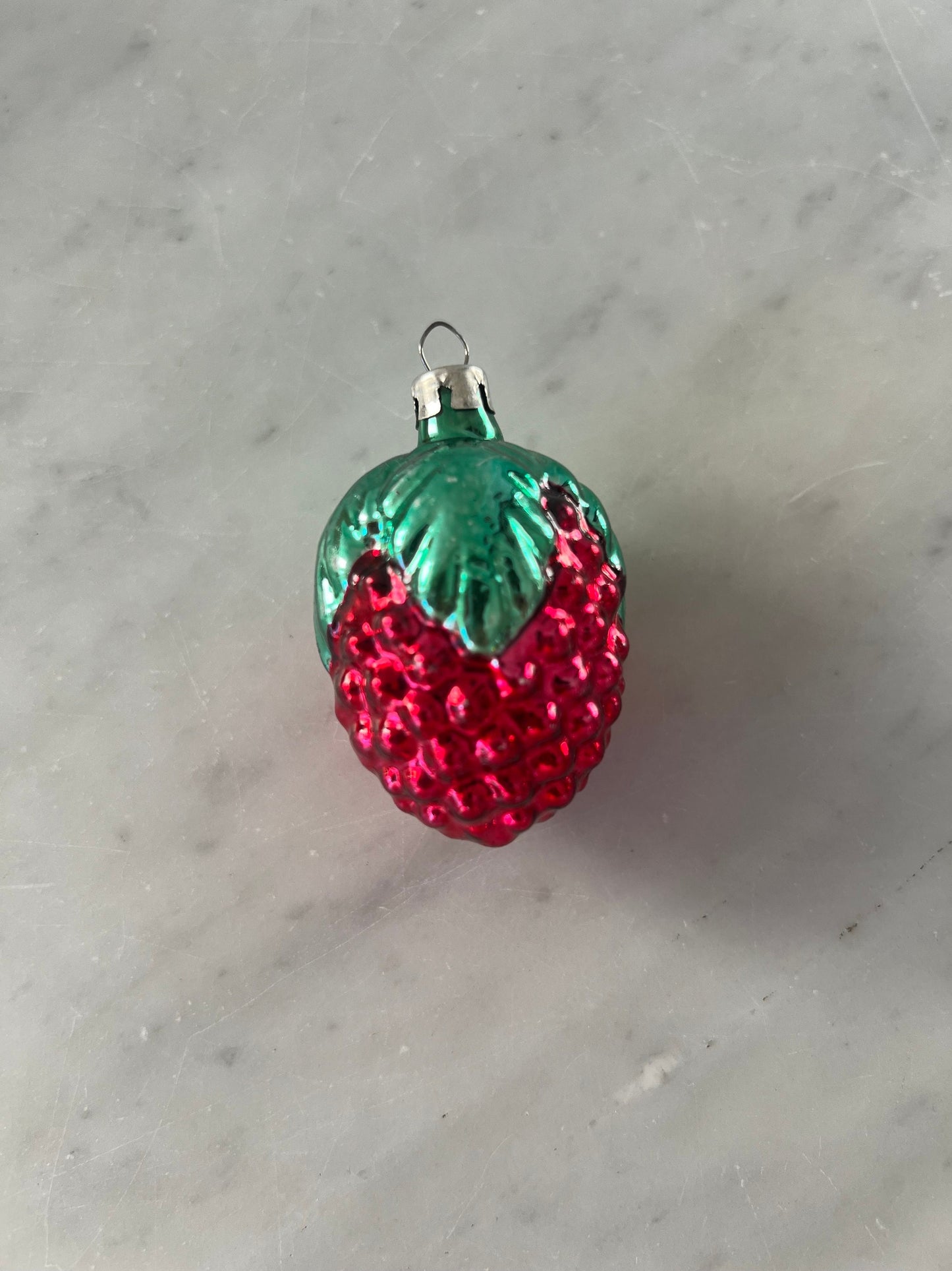 Vintage Mercury Glass Christmas Ornaments - Strawberry or Twisted Candy Canes