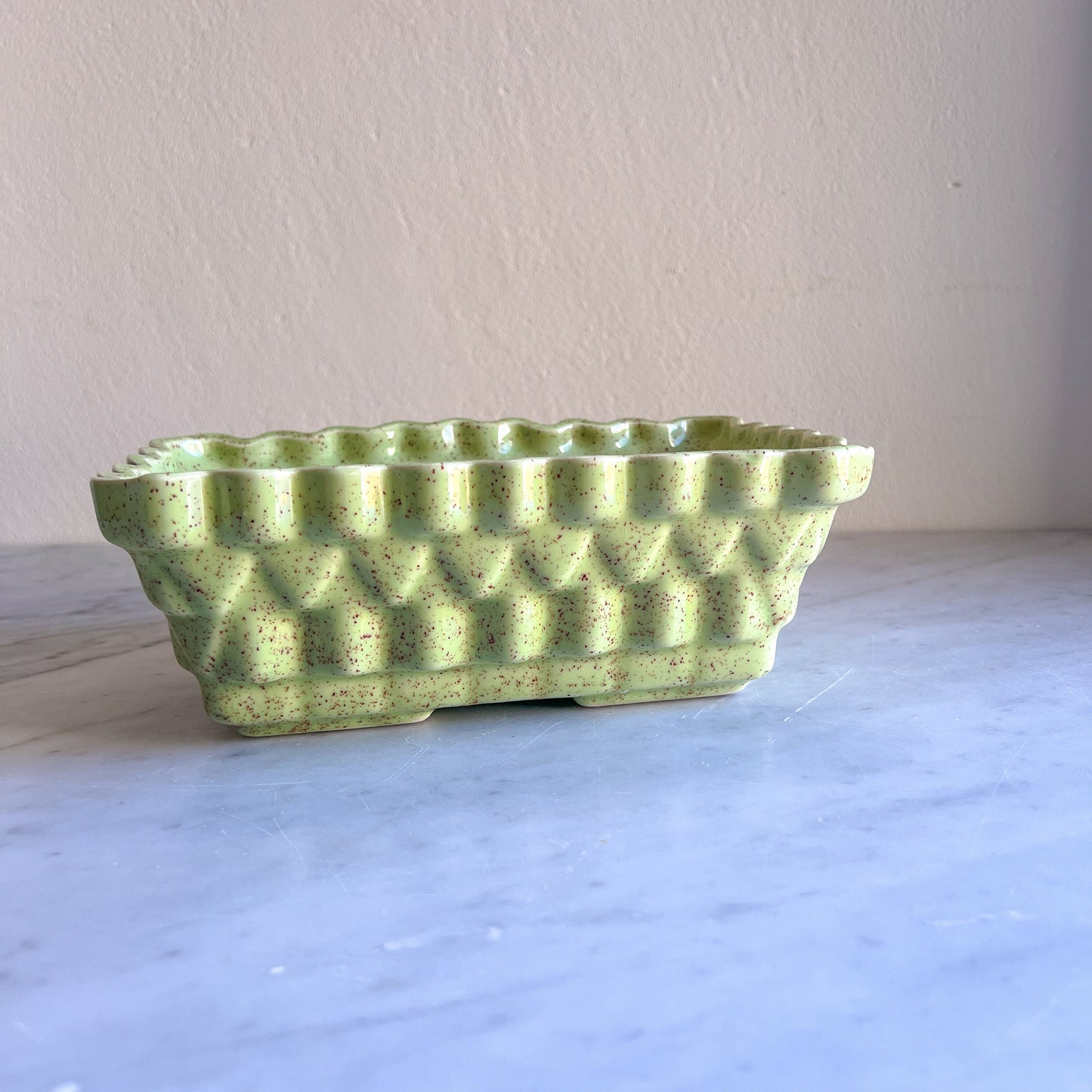 Vintage Green Planters: Mid-Century Modern Succulent Pots