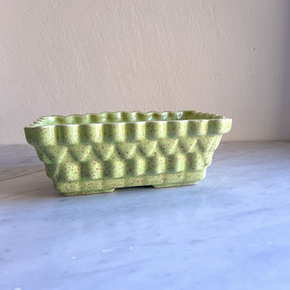 Vintage Green Planters: Mid-Century Modern Succulent Pots